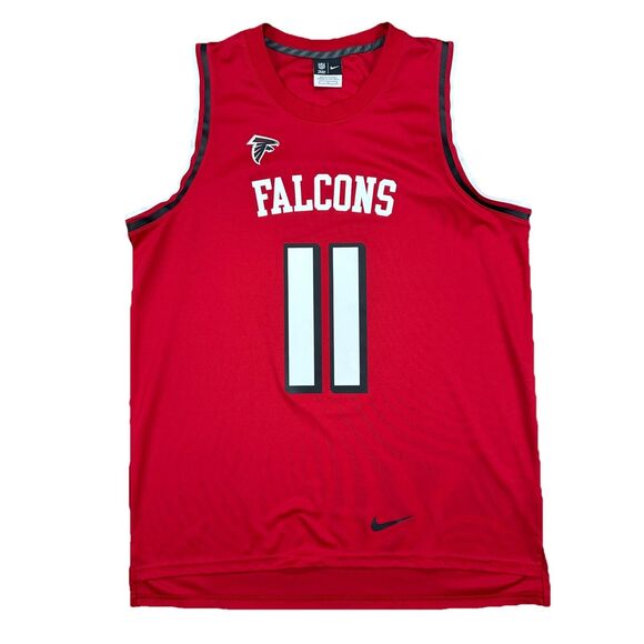 Nike Atlanta Falcons BASKETBALL Jersey #11 Julio Jones RARE Y2K Size Large - Picture 1 of 7